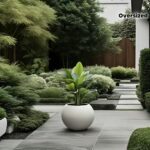 Large Beige Round Floor Planter - Image 5
