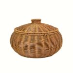 Lidded Natural Woven Storage Basket - Image 7