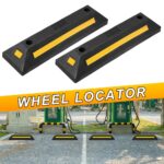 Heavy-Duty Rubber Parking Wheel Stops — Set of 2