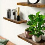[Solid Wood Floating Wall Shelf in Warm Walnut Finish - Image 5