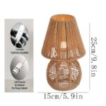 Natural Paper Rope Bedside Lamp - Image 2