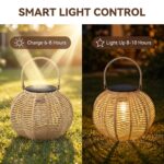 Orla Handwoven Solar Garden Lantern - Image 4