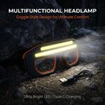 Head-mounted Multi-functional Headlamp, Featuring a New Type of Polymer Lithium Battery and a Protective Eyewear Design, with 3 Lighting Modes. It Is Portable and Convenient, Does Not Interfere with Work. Head-mounted Cycling Headlamp - Image 8