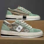 Men’s Woven Canvas Espadrille Sneakers - Image 6