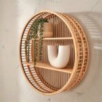 Round Bamboo Wall Shelf