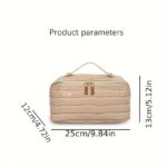 Luxury Black Croc-Effect Beauty Travel Case - Image 2