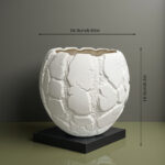 White Sculptural Ceramic Planter Vase - Image 2