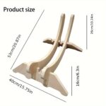 Natural Wooden Adjustable Bicycle Floor Stand - Image 3