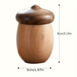 Solid Wood Acorn Toothpick Holder for Kitchen & Dining - Image 2