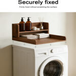 Wooden Laundry Countertop Shelf for Washer & Dryer Organisation - Image 4