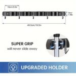 Heavy-Duty Wall-Mounted Tool Holder with 4 Grips & 5 Hooks - Image 2