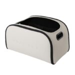 Premium Ivory Leather-Look Car Storage Organiser