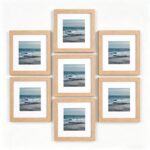Set of 6 Square Natural Wood Gallery Frames – Wall or Tabletop Display - Image 5
