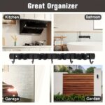 Heavy-Duty Wall-Mounted Tool Holder with 4 Grips & 5 Hooks - Image 6