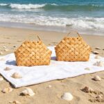 Hand-Woven Bamboo Storage Basket with Handle