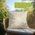 Set of 2 Beige Outdoor Cushion Covers - Image 5