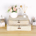 Set of 2 Natural Woven Lidded Storage Boxes - Image 6