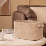 Set of 2 Neutral Cotton Rope Storage Baskets with Handles - Image 6