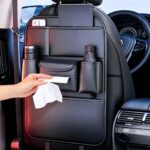 Premium Faux Leather Car Seat-Back Organiser with Dual Bottle Holders - Image 6