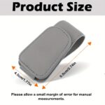 Set of 2 Magnetic Faux-Leather Car Visor Glasses Holders - Image 2