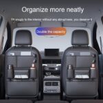 Premium Faux Leather Car Seat-Back Organiser with Dual Bottle Holders - Image 10