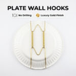 Set of 3 Adjustable Invisible Plate Hangers with Protective Tips - Image 2