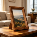 Wide Walnut Landscape Photo Frame - Image 5