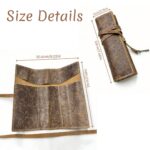 Vintage Embossed Genuine-Leather Artist’s Pencil & Brush Roll - Image 3