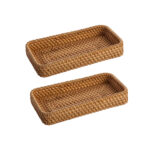 Hand-Woven Rattan Storage Tray for Bathroom & Hallway - Image 4