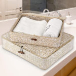 Set of 2 Natural Woven Lidded Storage Boxes - Image 8