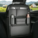 Premium Faux Leather Car Seat-Back Organiser with Dual Bottle Holders - Image 7