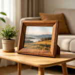 Wide Walnut Landscape Photo Frame
