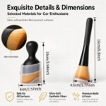 Premium 3-Piece Interior Car Detailing Brush & Cleaning Mitt Set - Image 2