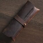 Personalised Crazy Horse Leather Pencil & Artist Tool Case
