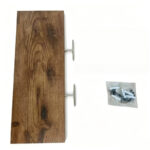 [Solid Wood Floating Wall Shelf in Warm Walnut Finish - Image 6