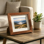 Modern Wooden Photo Frame with Mat Board - Image 6