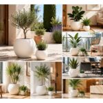 Matte White Spherical Planter Set – 2 Pieces - Image 4