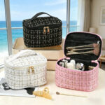 Luxury Tweed Beauty Travel Case - Image 3