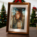 Modern Wooden Display Photo Frame with Mat Board