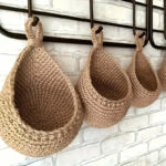 Handwoven Hanging Storage Baskets — Set of 3