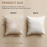 Set of 2 Beige Outdoor Cushion Covers - Image 3