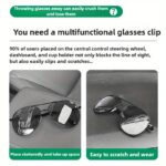 Set of 2 Magnetic Faux-Leather Car Visor Glasses Holders - Image 8