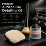 Premium 3-Piece Interior Car Detailing Brush & Cleaning Mitt Set