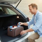 Premium Ivory Leather-Look Car Storage Organiser - Image 3