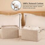 Set of 2 Neutral Cotton Rope Storage Baskets with Handles - Image 3