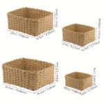 Set of 4 Natural Woven Storage Baskets - Image 2