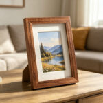 Modern Wooden Photo Frame with Mat Board - Image 3