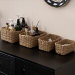 Set of 4 Natural Woven Storage Baskets