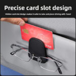 Set of 2 Magnetic Faux-Leather Car Visor Glasses Holders - Image 5