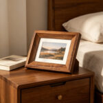 Wide Walnut Landscape Photo Frame - Image 4